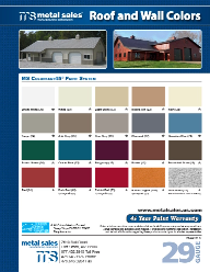 Metal Sales. Roof and wall Colors. Color Chart - Fort Smith, AR MS Colorfast 45 