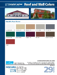 Metal Sales. Roof and wall Colors. Color Chart- Fort Smith, AR Versa20 