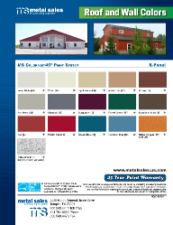 Metal Sales. Roof and wall Colors. Color Chart. Temple, TX R-Panel 