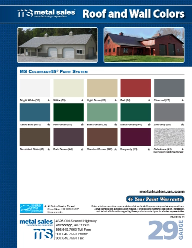 Metal Sales. Roof and wall Colors. Color Chart Anchorage, AK 