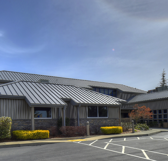 commercial building with metal roofing 