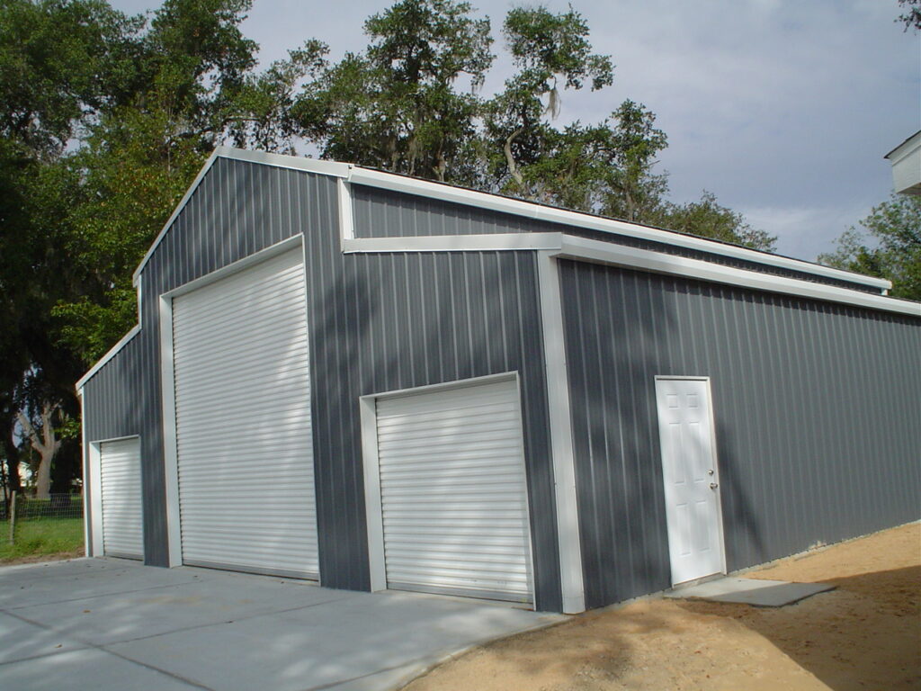 WHITE AND GREY COLD FORMED STEEL BUILDING