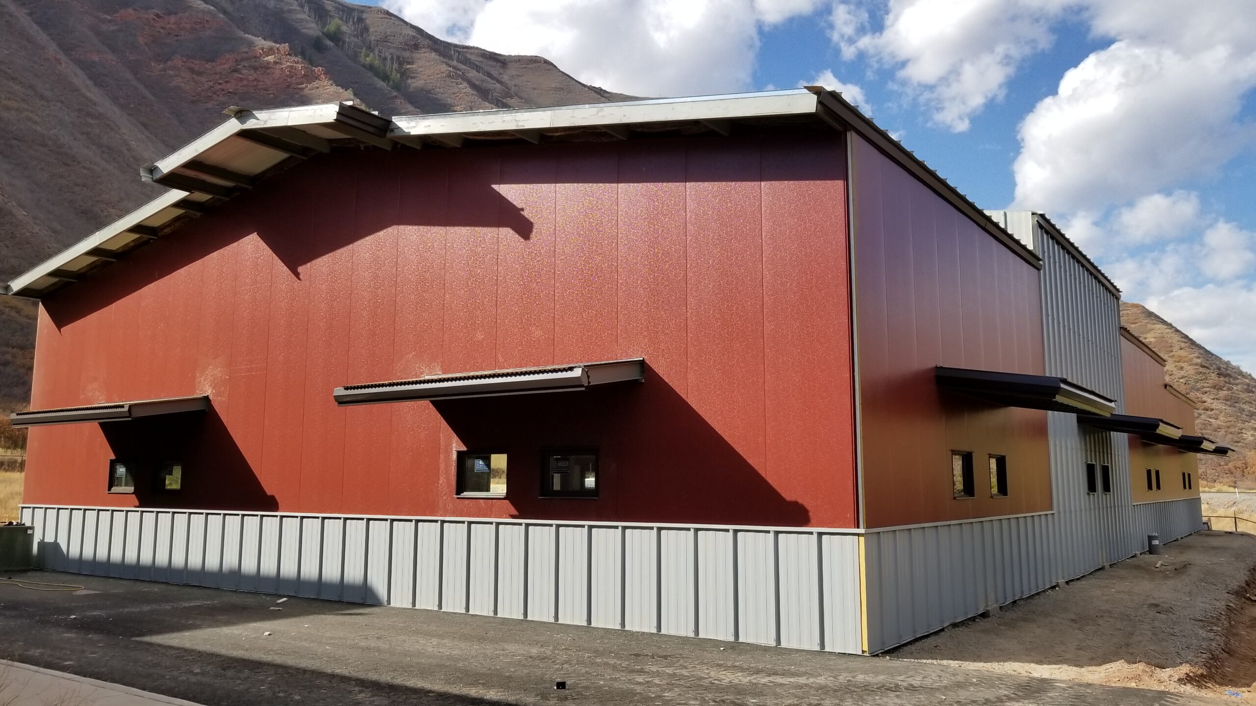 commercial building with insulated metal wall panels 