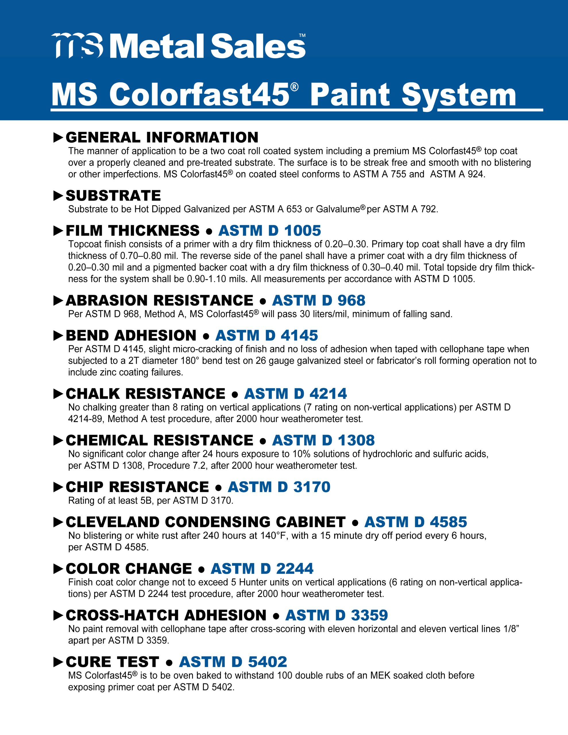 MS Colorfast45 Specs 